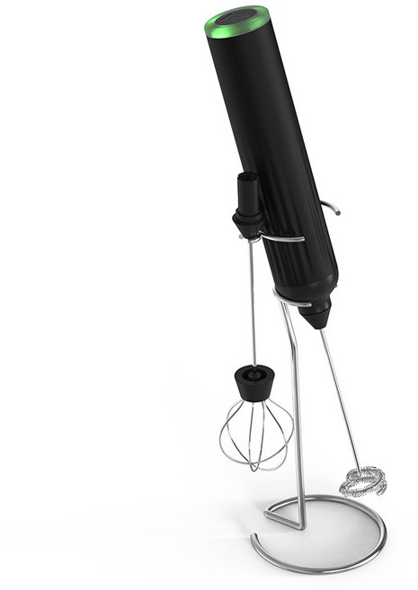 電動奶泡器 USB充電手持式打蛋器, 黑色標準版, 1個