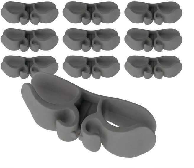 오리비아 다용도 케이블 전선 정리 홀더, 그레이 10개, 1세트