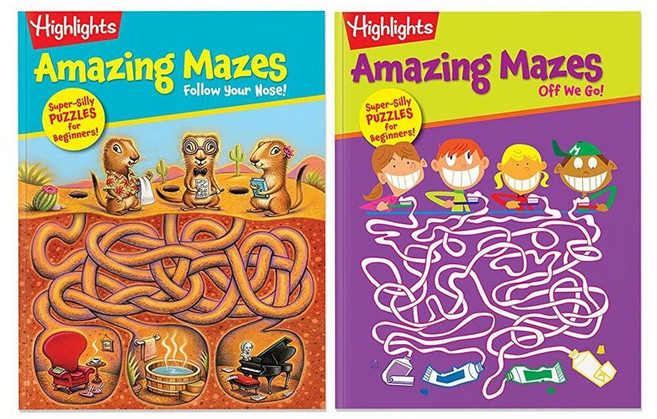 Highlights for Children Amazing Mazes 아동용 2권 세트 - 초보자용 (영어 버전), 만 3-6세