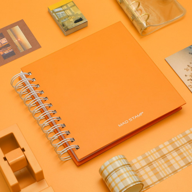 매드스탬프 인생네컷 앨범 초음파 사진 보관 선물, 오렌지, 30매