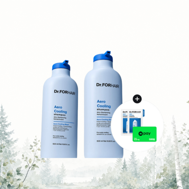닥터포헤어 딥클린 샴푸 500ml 2개 쿨링 두피샴푸