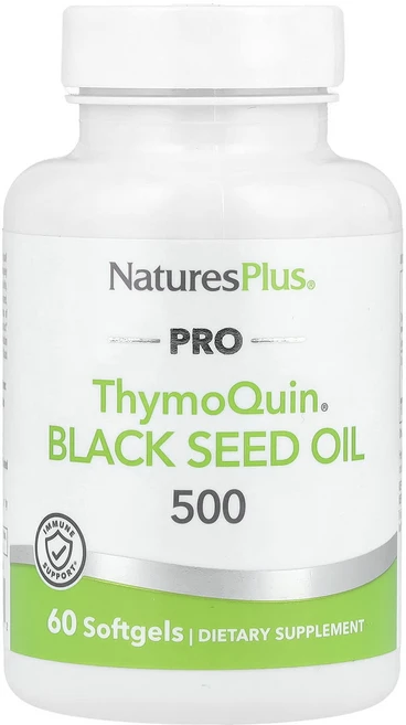 NaturesPlus Pro ThymoQuin® 블랙 시드 오일 500 500mg 소프트젤 60정, NaturesPlusProThymoQuin블랙시드오일5, 1개 - 쿠팡
