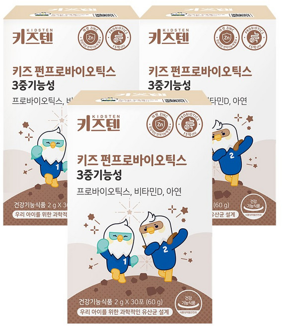 키즈텐 펀프로바이오틱스 3중 기능성 키즈 유산균 90p, 180g, 1개