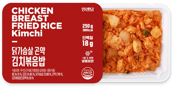 인생닭 닭가슴살 김치 곤약 볶음밥, 250g, 5개
