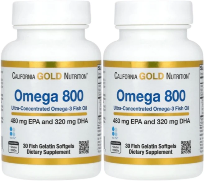 CGN CG땡 캘리포니아 골드 뉴땡땡 오메가 800 1000mg 30정 고약사 약들약 알티지 오메가3 California Gold Nutrition Omega 3, 2개 - 쿠팡