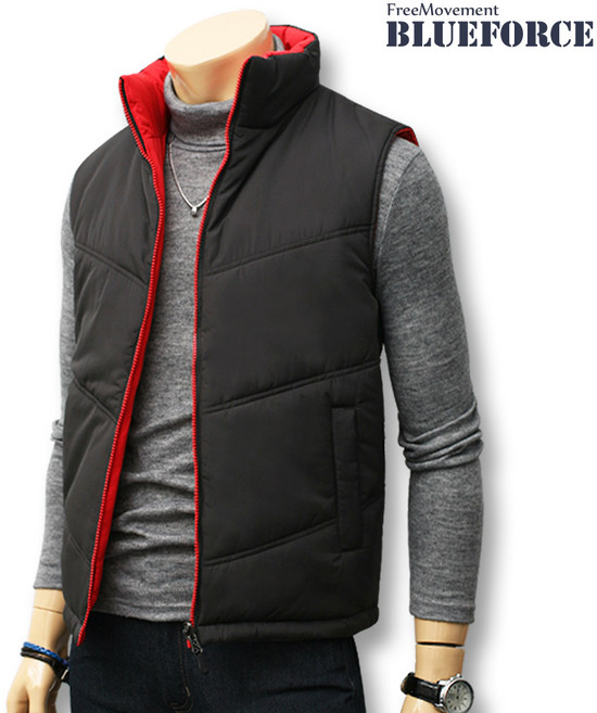 블루포스 남성용 데길러 양면 패딩 조끼