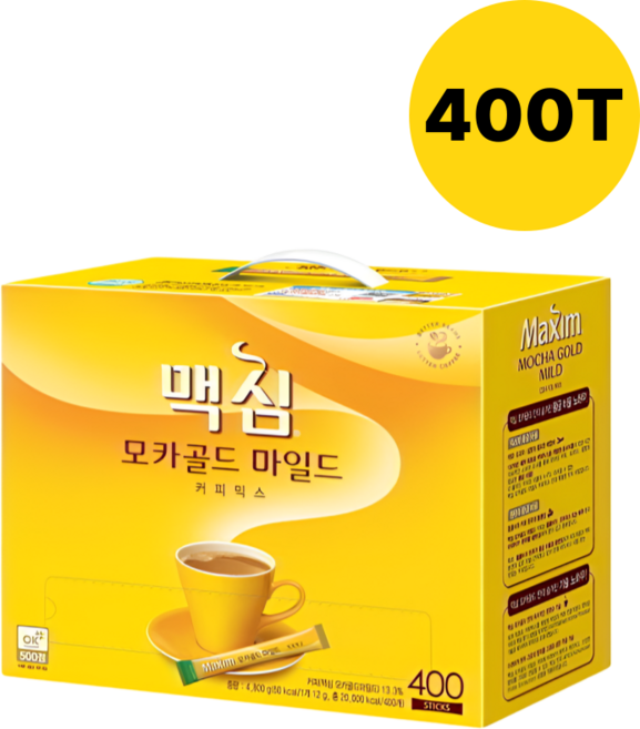3위 - 맥심 모카골드 마일드 커피믹스, 12mg, 400개입, 1개