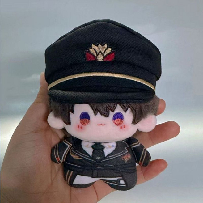 러브앤딥스페이스 굿즈 진운 10cm 솜깅이 심성훈 포옹체 기욱 아이돌 인형 솜인형 솜인형옷, 진짜 10cm (블러셔 포함), 지휘관 샤이즈 인형+모자