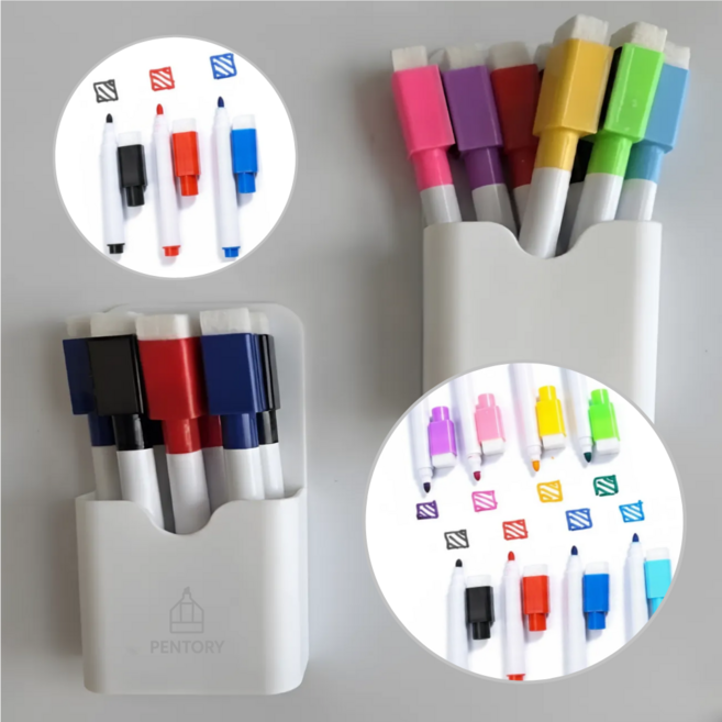 펜토리 화이트보드 미니지우개보드마카 자석 보드마카, 1개, 8색 구성 (8개)