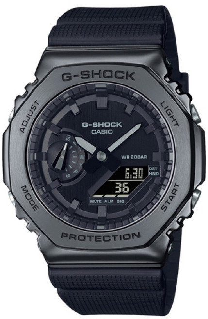 CASIO G-SHOCK GM-2100BB-1A 八角形金屬錶殼手錶, 1個