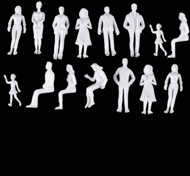 백색사람모형 인체모형 미술재료 1 100 15개
