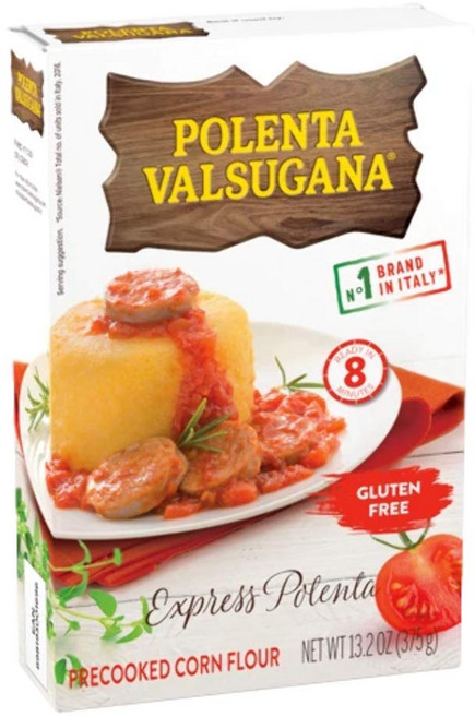 폴렌타 발수 가나의 익스프레스 폴렌타용 사전 조리 옥수수 가 Precooked Corn Flour for Express Polenta by Polenta Valsugana - 13, 374.21g, 1개