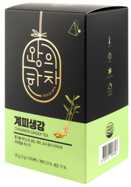 왕의한차 쌍계명차 계피생강차, 2g, 10개입, 6개