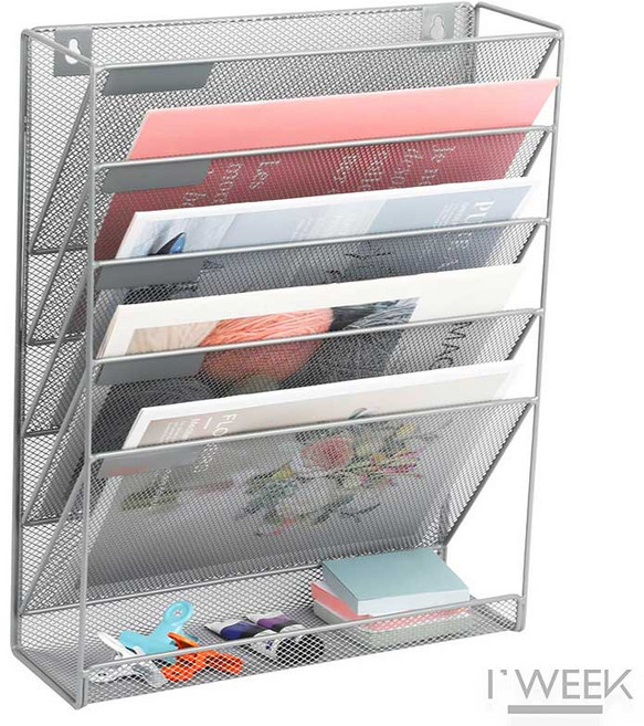 아이위크 슬림형 철제 파일 서류 보관함, 1개, 화이트