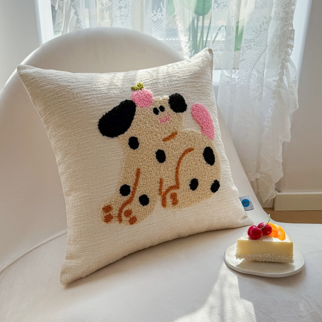 빅마이 귀여운 동물 자수 쿠션 커버