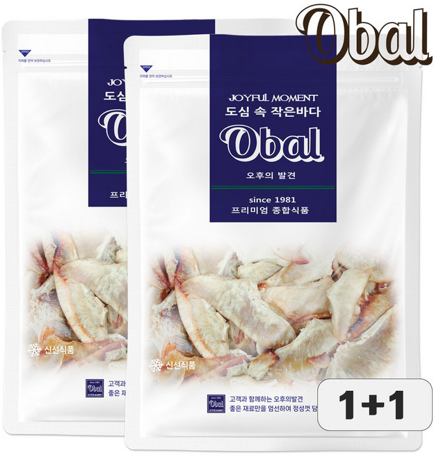 프리미엄 건어물 안주 오발 가오리날개구이100g x2봉, 1개