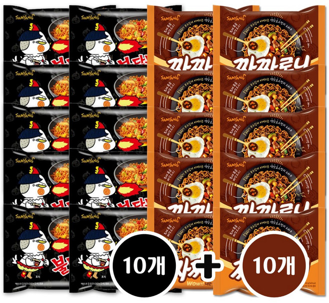삼양 불닭볶음면 140gx10개입+짜짜로니 140gx10개입, 1개