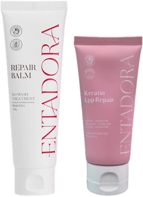 [청담동 살롱] 엔타도라 열보호 에센스 글라이신 트리트먼트 케라틴 단백질 lpp 리페어 밤 120 1개+트 80 1개