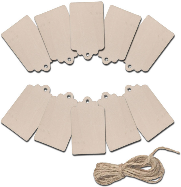 나무 이름표 수목 표찰 걸이 명찰 명패 우드 네임텍, 원목색, 10개