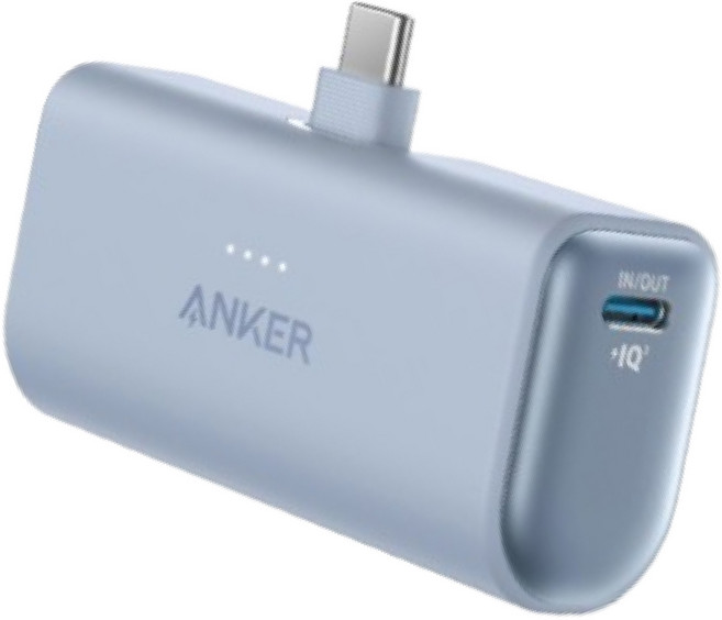 앤커 나노 5000mAh 22.5W C타입 도킹형 보조배터리 A1653, 블루, A1653031