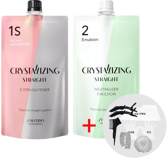 시세이도 프로페셔널 크리스탈라이징 알파S(극손상모) + 에멀젼타입 1제 + 2제, 1개, 400ml