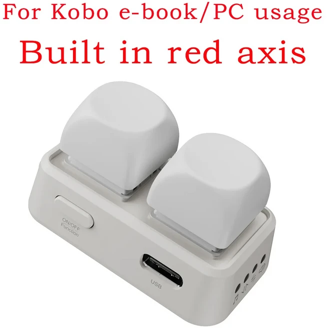 키패드 듀얼 버튼 전자책 페이지 넘김기 태블릿 모바일폰 블루투스 리모컨 짧은 동영상 슬라이드 안, 02 WH