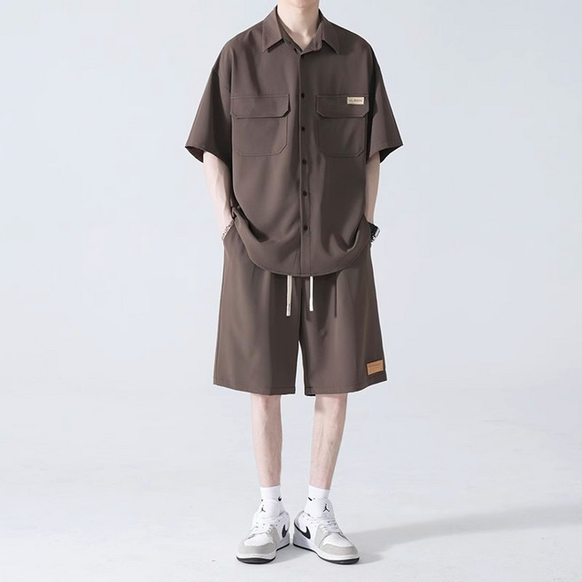 스타일닥터 남성 여름 반팔 세트 캐주얼 셔츠반바지 투피스