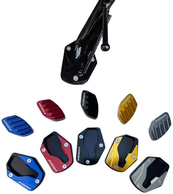 포르자 300 350 사이드 스탠드 확장 클립 사이드킥 세트 발판세트 스탠드커버 18-26, 1세트, 블루