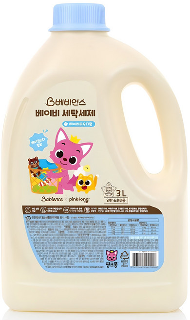베비언스 베이비 세탁세제 베이비파우더향, 3L, 1개
