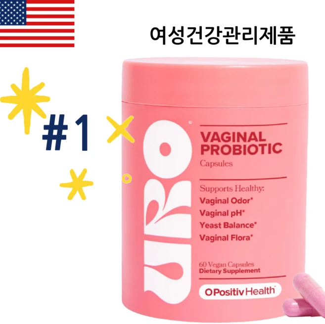 URO Vaginal 프로바이오틱스 60정 여성유산균 프리바이오틱스, 1병 - 쿠팡