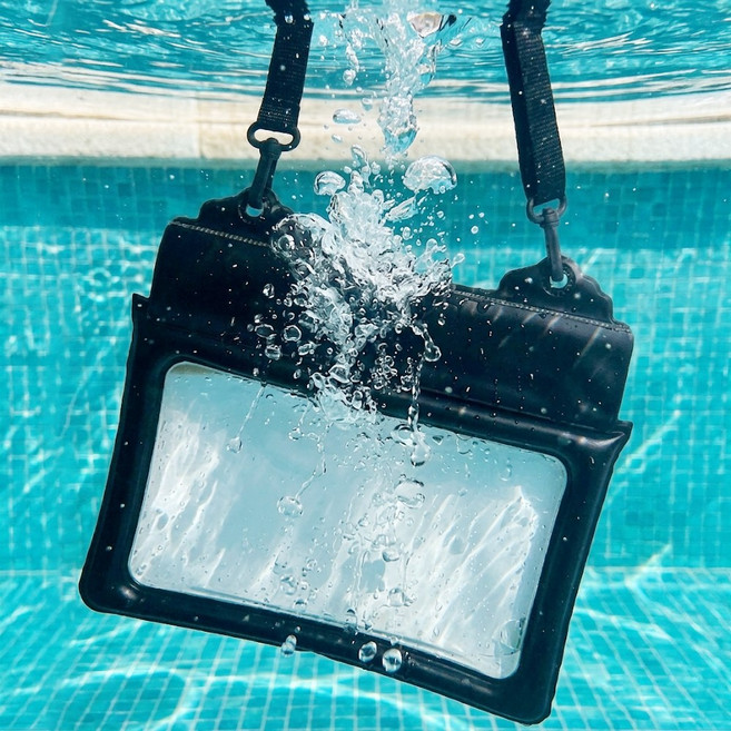 대형 핸드폰 방수팩 튜브형 가방 핸드폰 방수 커버 아이폰 갤럭시 물놀이 휴대폰케이스, 1개, 화이트