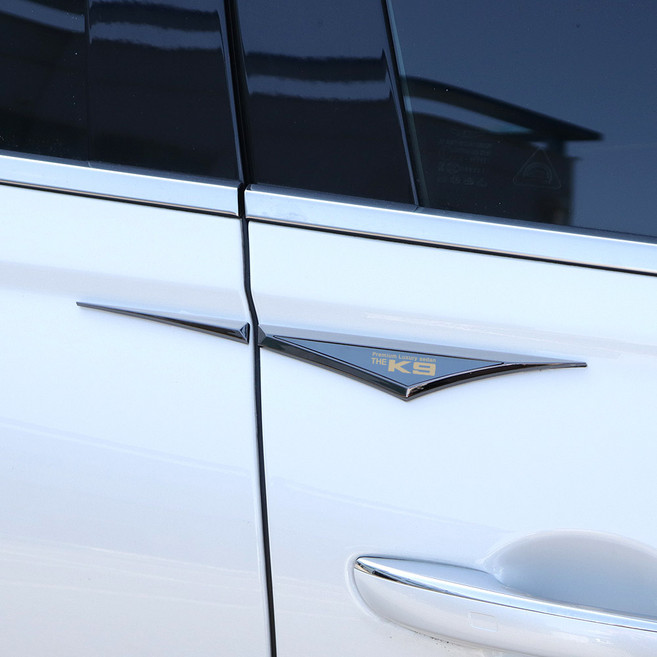 비브랜드 K9 럭셔리 레터링 튜닝 샤크 엠블럼 (호환상품), 실버그레이(4P)