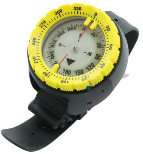 수중에서도 선명한 우레탄밴드 다이빙 나침반, 옐로우