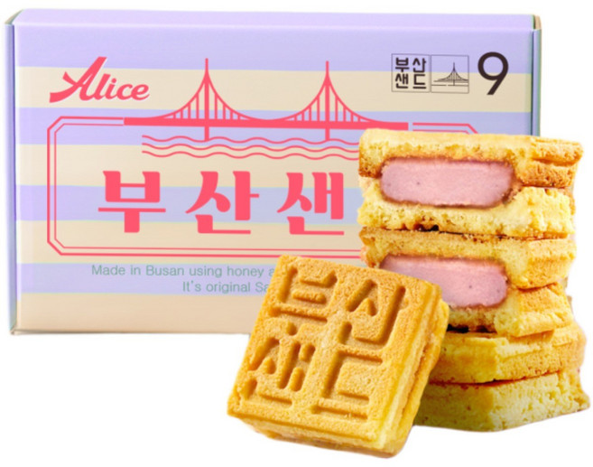 부산샌드 블루베리맛 버터샌드 수제쿠키, 1박스, 270g