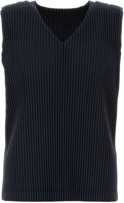 이세이미야케 V넥 플리츠 베스트