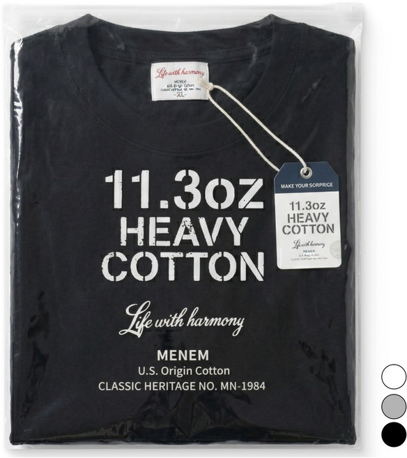 미넴 남녀공용 U.S.11.3oz 헤비코튼 반팔티 S~5XL 순면 빅사이즈 오버핏 머슬핏