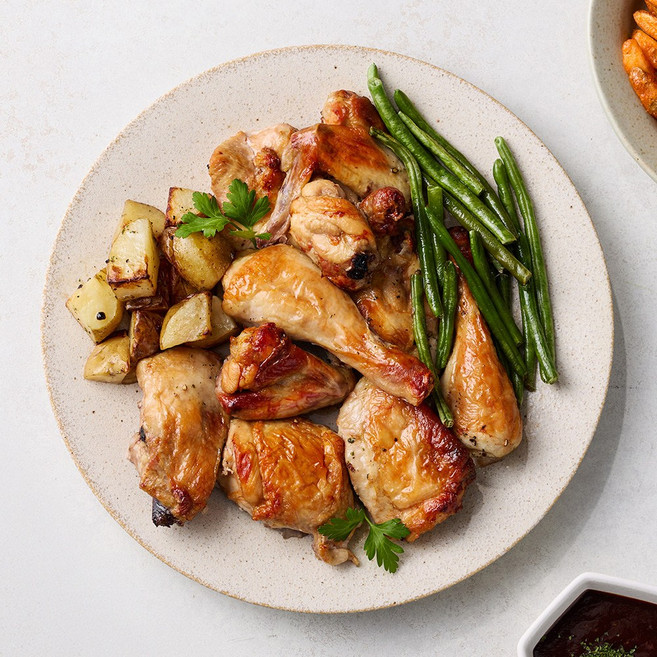 [미식예찬] 떴닭 육즙가득 로스트 오븐구이치킨 1kg 내외 x 2팩, 단품, 단품