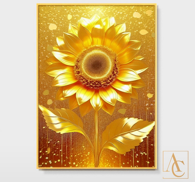 황금 해바라기 액자 그림 풍수 돈들어오는 거실 인테리어 10종(1-7번), 3. 황금재물 해바라기