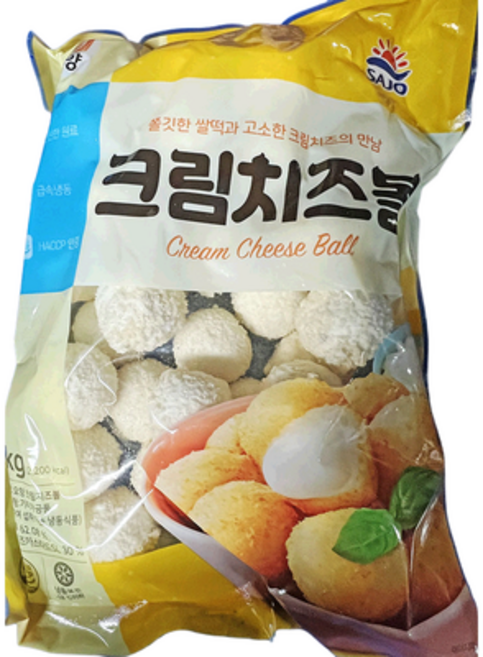 사조 크림 치즈볼 25g 40입 1kg 냉동 간식 에어프라이어, 1개
