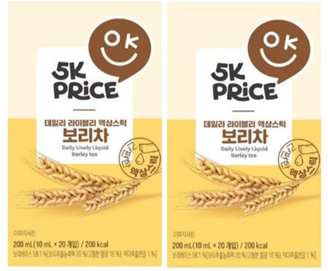 데일리 라이블리 액상스틱 보리차, 2개, 20개입, 10ml