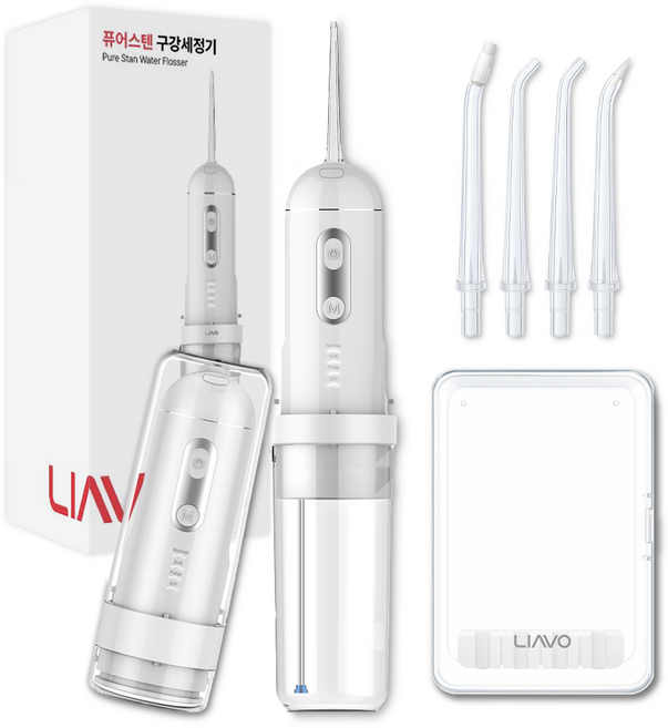 치과의사 추천 퓨어스텐 휴대용 무선 구강세정기 물치실 치아 칫솔 (팁케이스 사은품 증정)