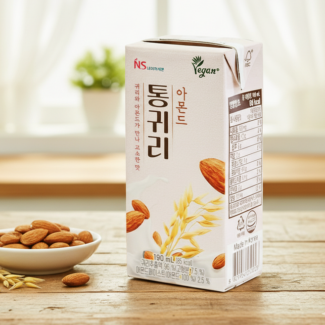 네이처세븐 통귀리 아몬드 두유, 190ml, 48개