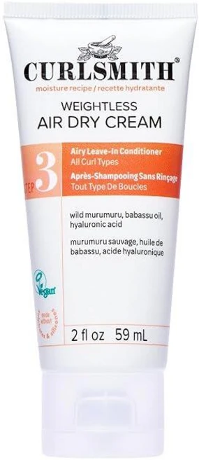 CURLSMITH - 웨이트리스 에어 드라이 크림 모든 모발 타입용 비건 리브인 컨디셔너 매끄러운 50.6ml2액량 온스 131413, 2 fl oz, 1개 - 쿠팡