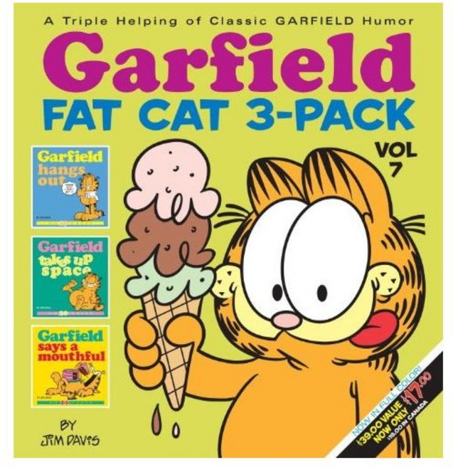 영문 영어 유아 도서 Garfield Fat Cat 3 Pack Vol.7 Now in full color Paperback 미국판 A Triple Helping of Clas