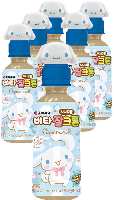비타잘크톤 시나모롤 산리오 음료수, 220ml, 6개