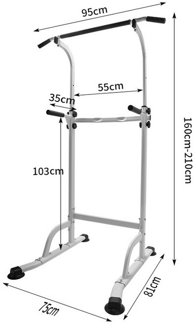 메가딜 치닝디핑 강철 프레임 높이 조절 멀티 홈트, 단일사이즈