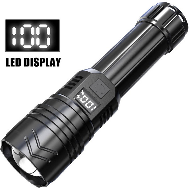 미니 휴대용 손전등 1500루멘 탁월한 밝은 LED 토치 USB C 충전식 다기능 캠핑 낚시 비상 랜턴, 04 Original Black, Pa age C, 1개