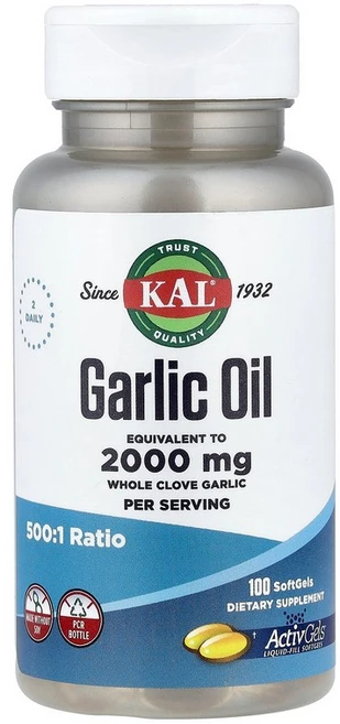 KAL Garlic Oil 100 SoftGels, 1개 - 쿠팡