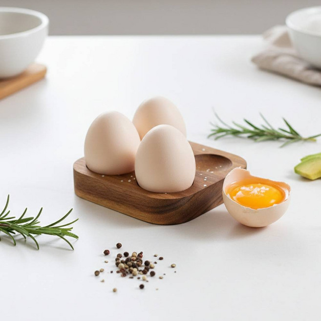 테르오 바로쓰는 플레이팅 에그트레이 4구, 1개, 우드