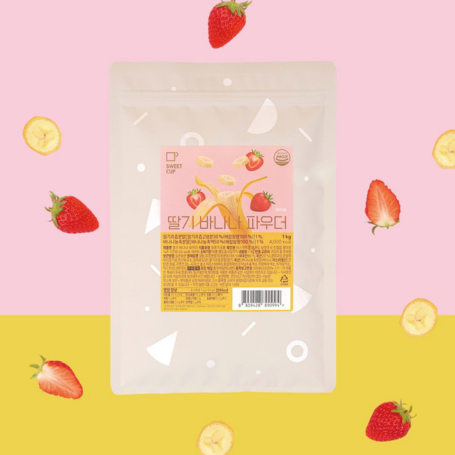 스위트컵 딸기바나나 파우더, 1kg, 1개입, 1개